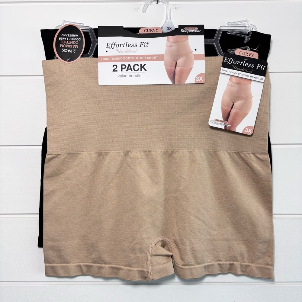 Effortless Fit by UnderWhere? Firm Tummy‎ control Curvy 2Pack Shape-wear Size 3X